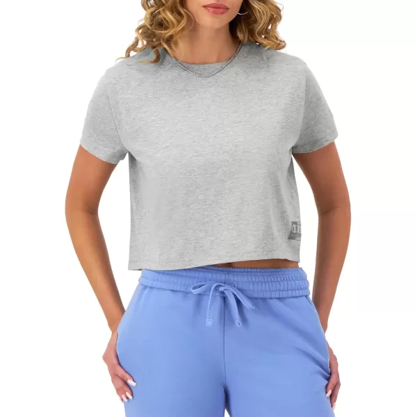 imageChampion WomenS Tshirt Tailgate Tshirt Comfortable Lightweight Graphic TShirt For WomenOxford Gray With Taglet