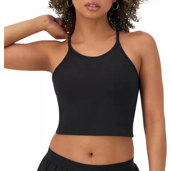 imageChampion Womens Cami Soft Touch Longline Cami with Shelf Bra For Women Anti Odor Tank TopBlack