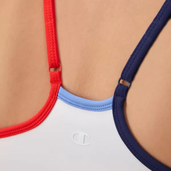 imageChampion Womens Cami Soft Touch Longline Cami with Shelf Bra For Women Anti Odor Tank TopWhiteMulti