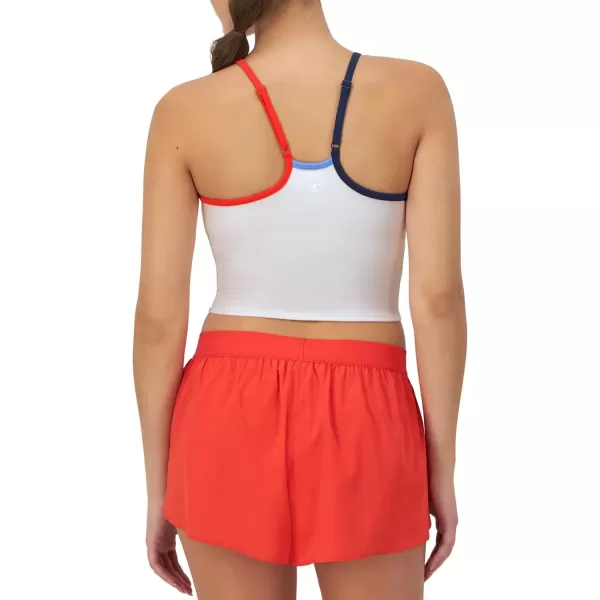 imageChampion Womens Cami Soft Touch Longline Cami with Shelf Bra For Women Anti Odor Tank TopWhiteMulti