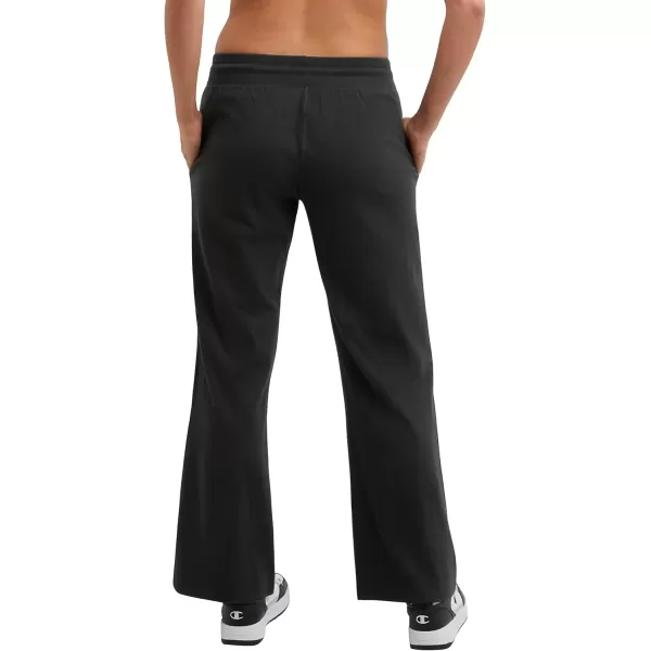 imageChampion Womens Pants Wideleg TShirt Pants Comfortable Lounge Pants for Women 29quotBlack C Patch Logo