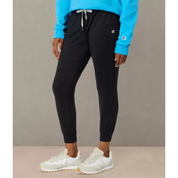 imageChampion Womens Soft Touch MoistureWicking Jogger 25quot PantsBlack C Patch Logo