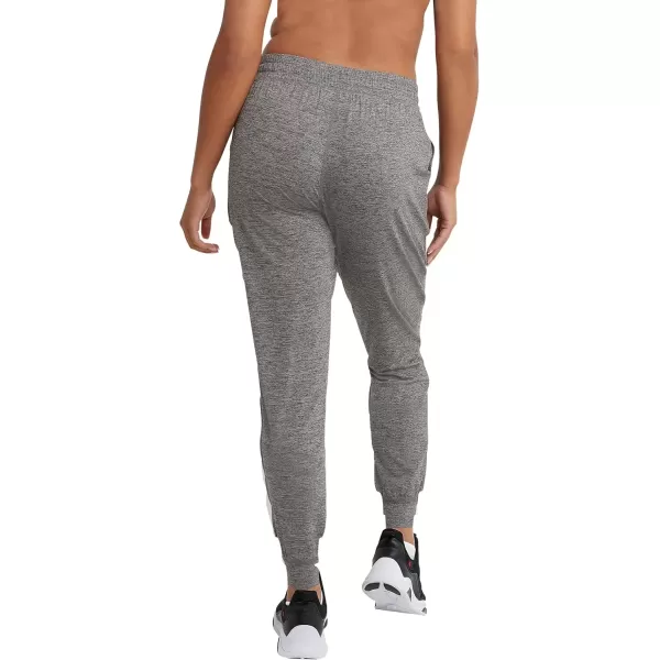 imageChampion Womens Soft Touch MoistureWicking Jogger 25quot PantsEbony Heather C Patch Logo