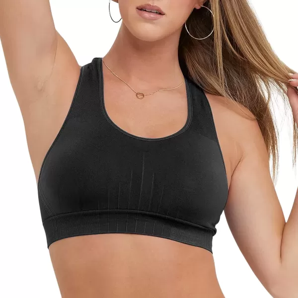imageChampion Womens Sports Bra Infinity Moderate Support Racerback Sports Bra for WomenBlack