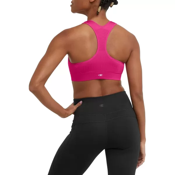 imageChampion Womens Sports Bra Infinity Moderate Support Racerback Sports Bra for WomenFantastic Fuchsia