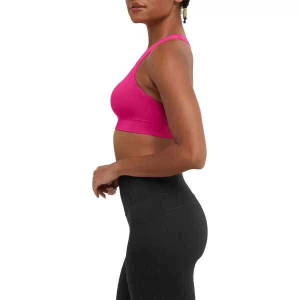 imageChampion Womens Sports Bra Infinity Moderate Support Racerback Sports Bra for WomenFantastic Fuchsia