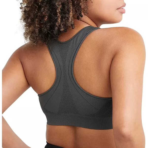 imageChampion Womens Sports Bra Infinity Racerback Moderate Support Seamless Sports Bra for WomenAsphalt