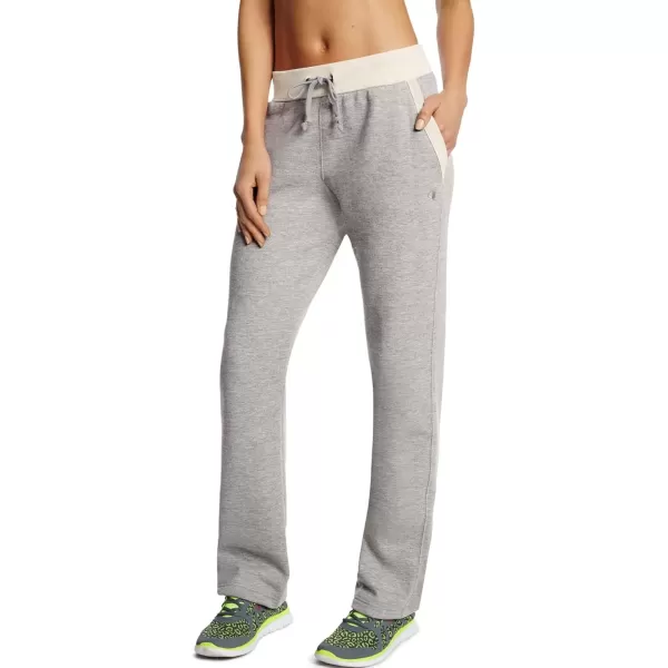 imageChampion Womens Sweatpants Powerblend Fleece Pants Comfortable Lounge Pants for WomenOxford Grey HeatherOatmeal Heather