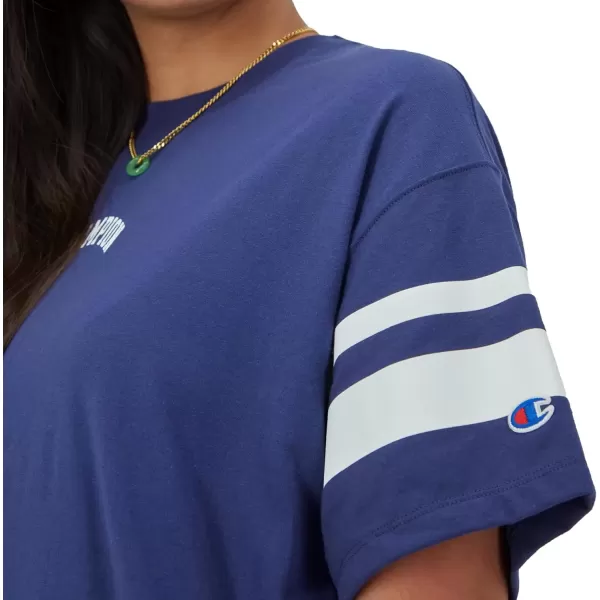 imageChampion Womens Tshirt Classic Oversized Tshirt Soft and Comfortable Tee Shirt For WomenBlown Glass Blue Stripe Arched Champion