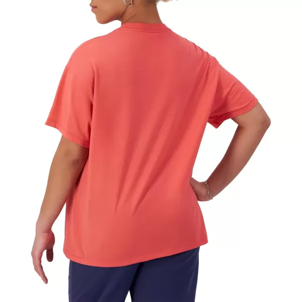 imageChampion Womens Tshirt Classic Oversized Tshirt Soft and Comfortable Tee Shirt For WomenHigh Tide Coral Stripe Arched Champion