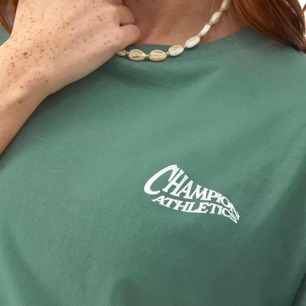 imageChampion Womens Tshirt Classic Oversized Tshirt Soft and Comfortable Tee Shirt For WomenNurture Green Pendant