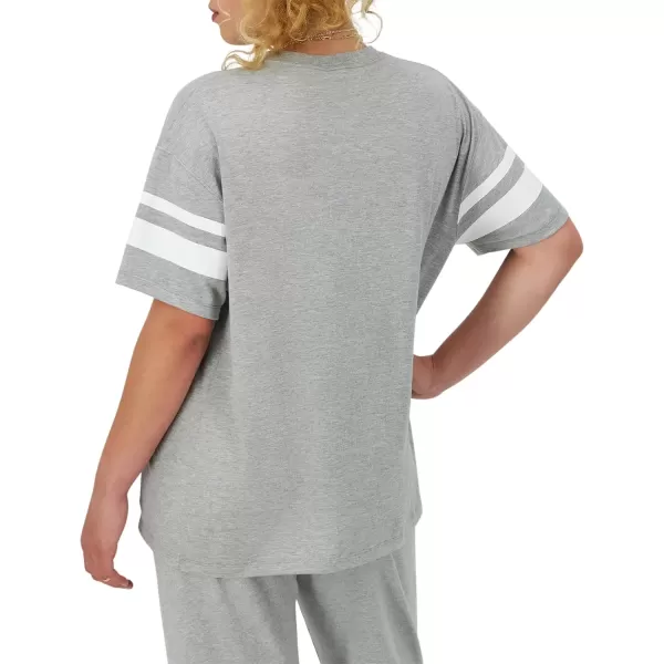 imageChampion Womens Tshirt Classic Oversized Tshirt Soft and Comfortable Tee Shirt For WomenOxford Gray Stripe Arched Champion