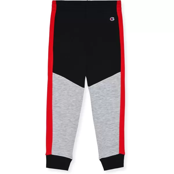 imageChampion Boys Hoodie and Jogger Set for Kids 2 Piece Athletic Sweatsuit SetsBlackredgray