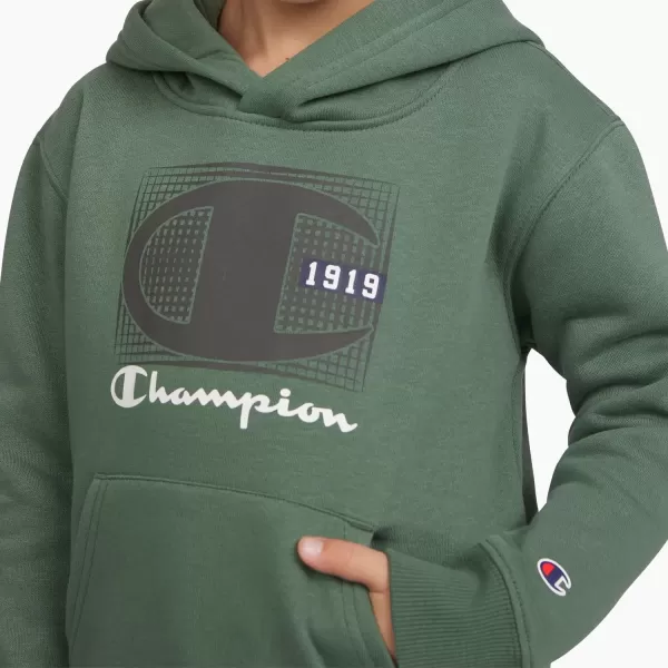 imageChampion Boys Hoodie and Jogger Set for Kids 2 Piece Athletic Sweatsuit SetsDark Forest Green