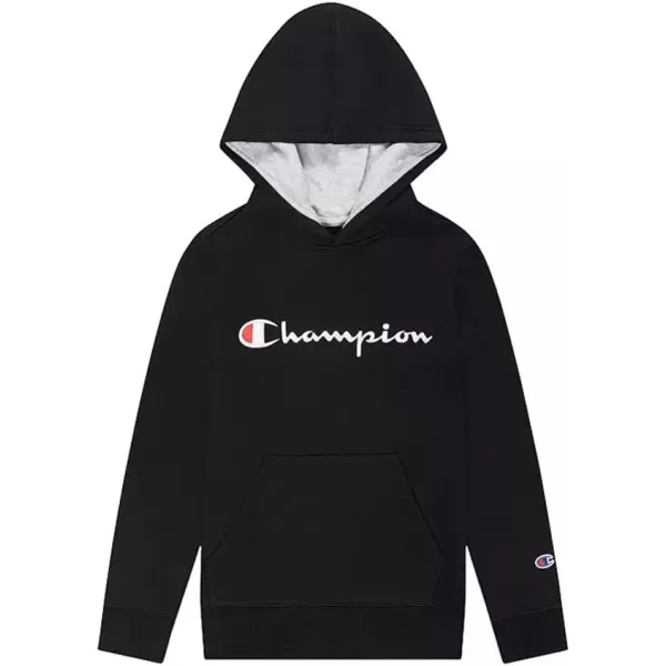 imageChampion Boys Hoodie for Kids Sweatshirt Fleece Youth Pullover With HoodBlack