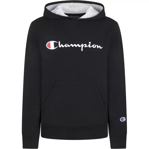 imageChampion Boys Hoodie for Kids Sweatshirt Fleece Youth Pullover With HoodBlack Signature