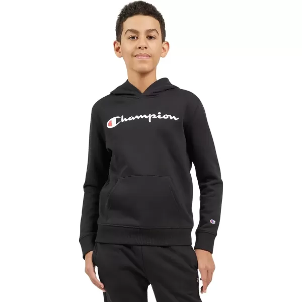 imageChampion Boys Hoodie for Kids Sweatshirt Fleece Youth Pullover With HoodBlack Signature