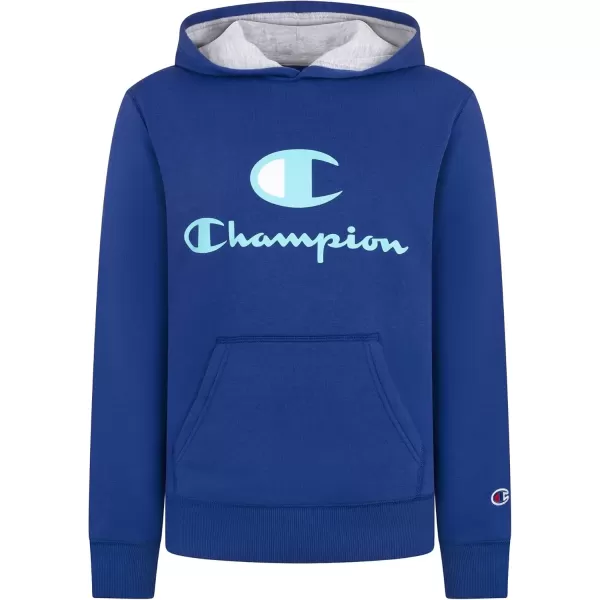imageChampion Boys Hoodie for Kids Sweatshirt Fleece Youth Pullover With HoodBlue dark Blue