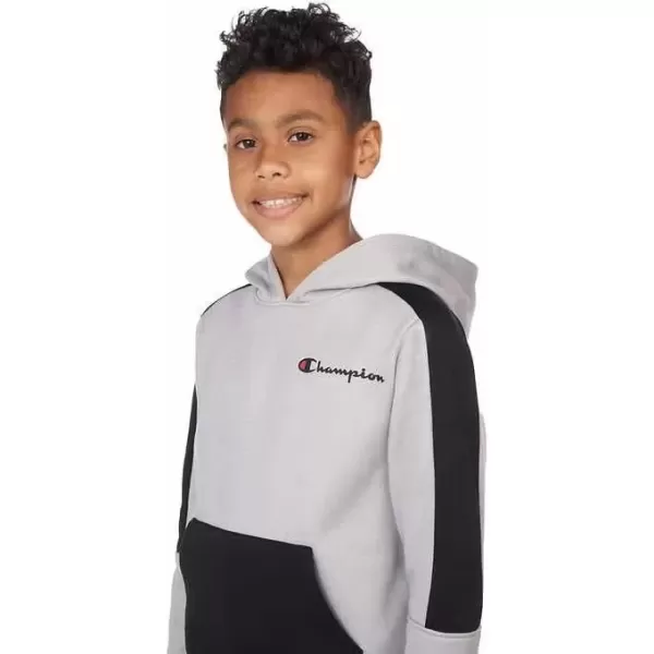 imageChampion Boys Hoodie for Kids Sweatshirt Fleece Youth Pullover With HoodGrayBlack