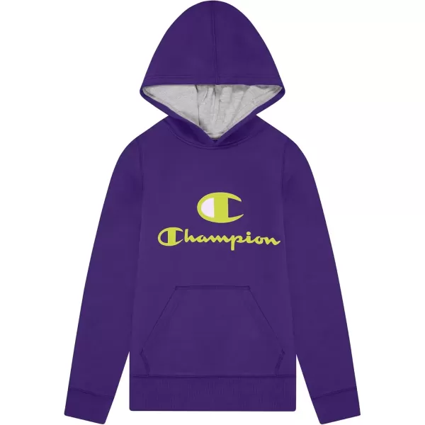 imageChampion Boys Hoodie for Kids Sweatshirt Fleece Youth Pullover With HoodGreen purple