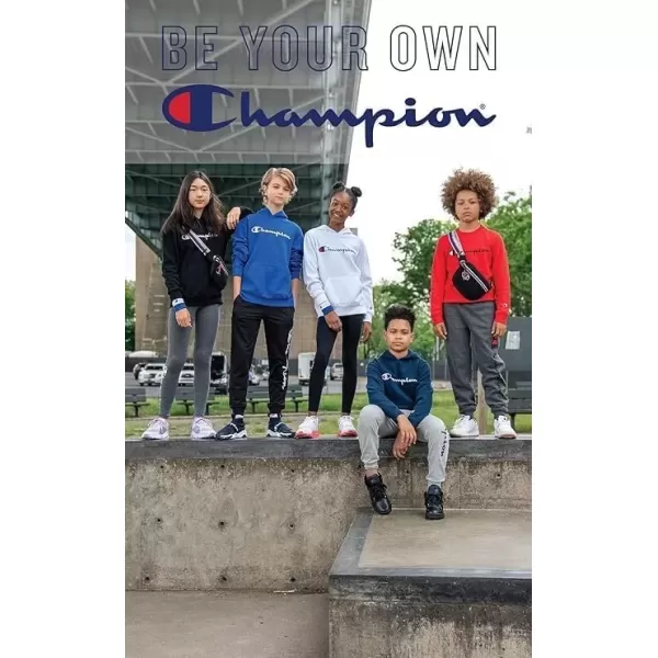 imageChampion Boys Hoodie for Kids Sweatshirt Fleece Youth Pullover With HoodGrey Signature