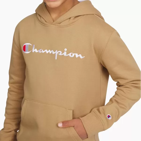 imageChampion Boys Hoodie for Kids Sweatshirt Fleece Youth Pullover With HoodKhaki