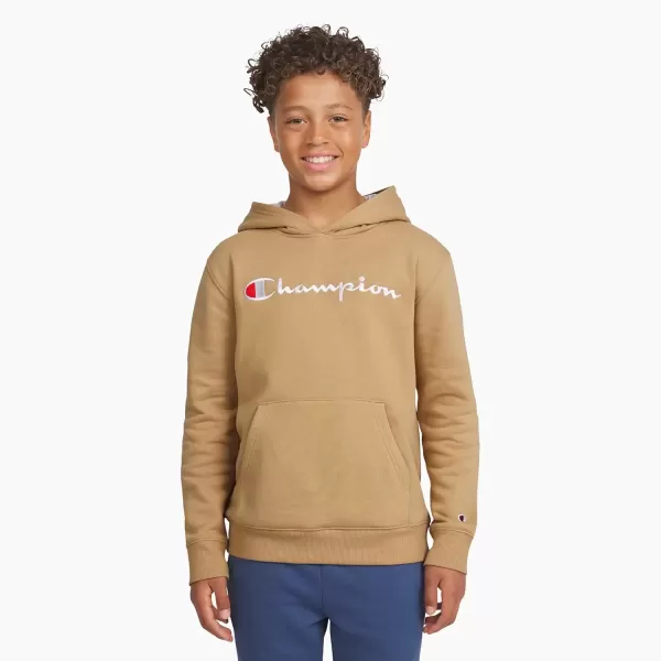 imageChampion Boys Hoodie for Kids Sweatshirt Fleece Youth Pullover With HoodKhaki