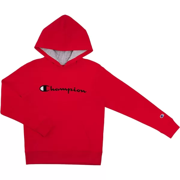 imageChampion Boys Hoodie for Kids Sweatshirt Fleece Youth Pullover With HoodRed