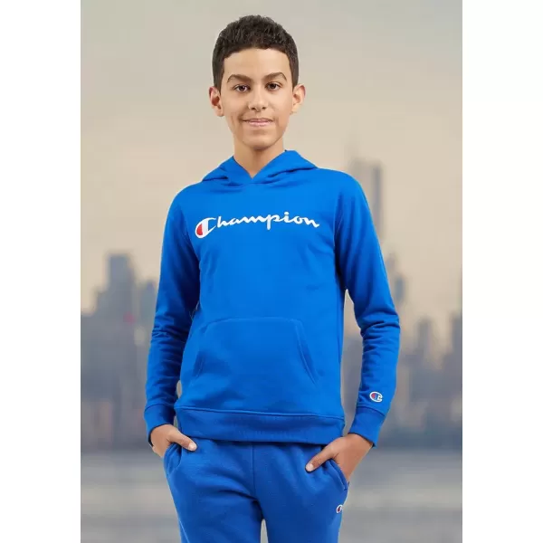 imageChampion Boys Hoodie for Kids Sweatshirt Fleece Youth Pullover With HoodSignature Blue