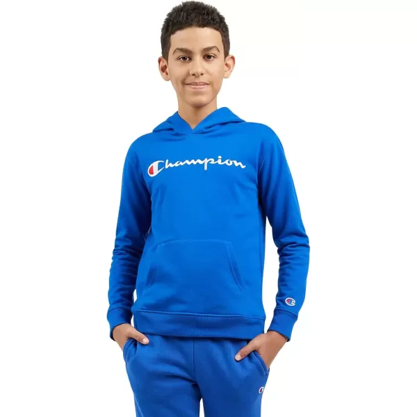 imageChampion Boys Hoodie for Kids Sweatshirt Fleece Youth Pullover With HoodSignature Blue