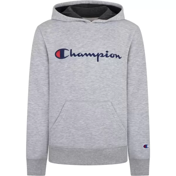 imageChampion Boys Hoodie for Kids Sweatshirt Fleece Youth Pullover With HoodSignature Grey Heather