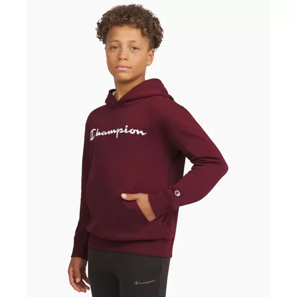 imageChampion Boys Hoodie for Kids Sweatshirt Fleece Youth Pullover With HoodWine