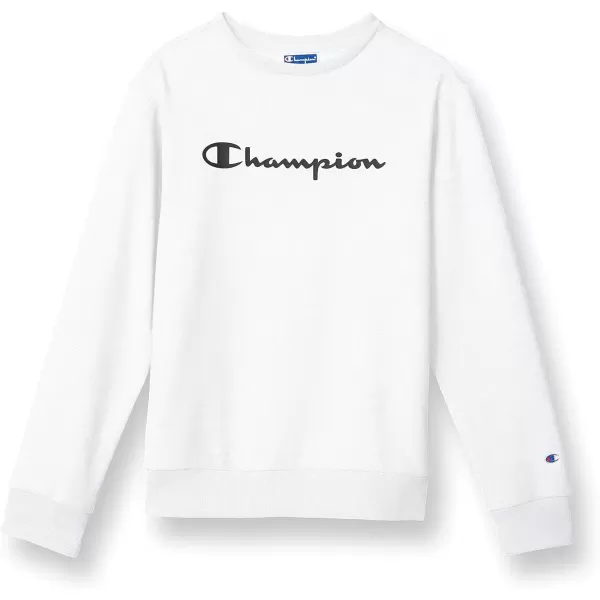 imageChampion Boys Kids Sweatshirt Crewneck Sweater French Terry ScriptWhite Script