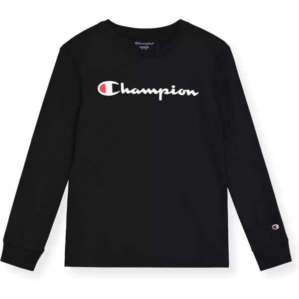 imageChampion Boys Long Sleeve Tee Shirt Kids TopsSignature Black