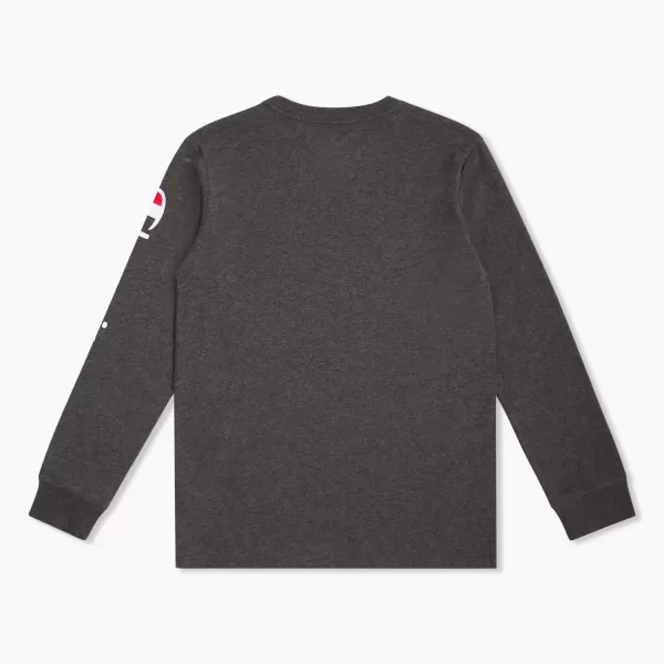 imageChampion Boys Long Sleeve Tee Shirt Kids TopsSignature Charcoal Heather