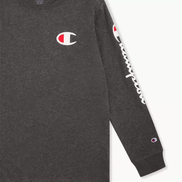 imageChampion Boys Long Sleeve Tee Shirt Kids TopsSignature Charcoal Heather