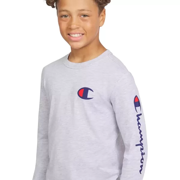 imageChampion Boys Long Sleeve Tee Shirt Kids TopsSignature Grey Heather