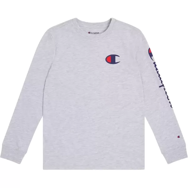 imageChampion Boys Long Sleeve Tee Shirt Kids TopsSignature Grey Heather
