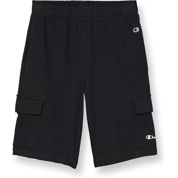 imageChampion Boys Men Athletic Shorts with Cargo Pockets 8quotBlack Small Script