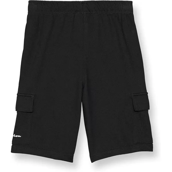 imageChampion Boys Men Athletic Shorts with Cargo Pockets 8quotBlack Small Script