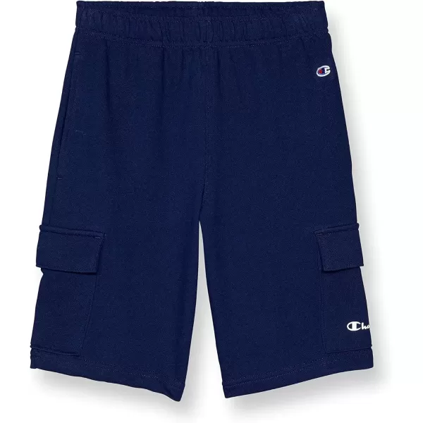imageChampion Boys Men Athletic Shorts with Cargo Pockets 8quotNavy Small Script