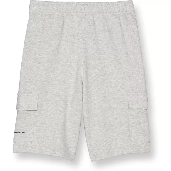 imageChampion Boys Men Athletic Shorts with Cargo Pockets 8quotOxford Grey Heather Small Script