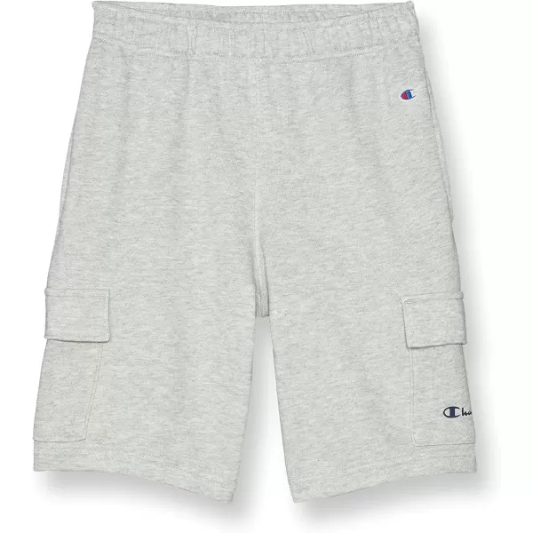 imageChampion Boys Men Athletic Shorts with Cargo Pockets 8quotOxford Grey Heather Small Script