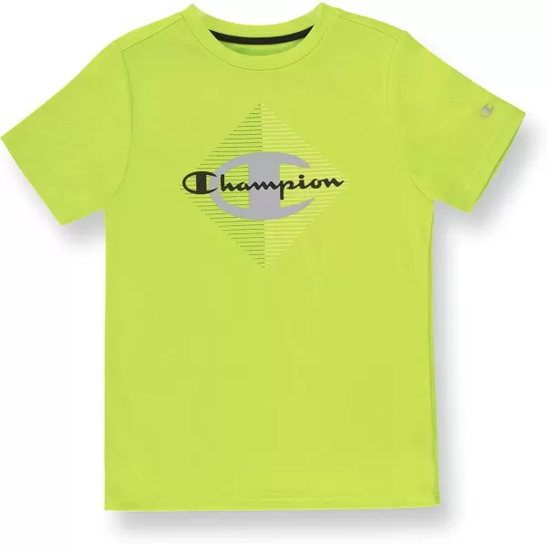 imageChampion Boys Short Sleeve TShirtLimeade Script Over Diamond C Logo