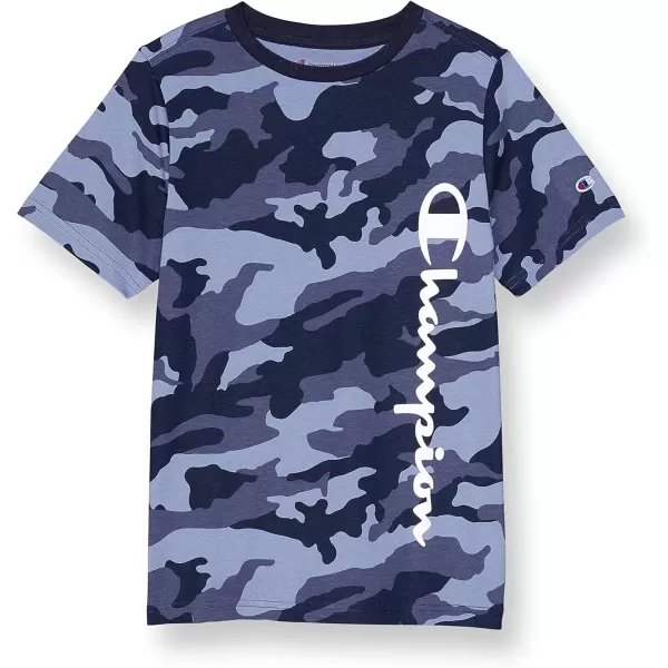 imageChampion Boys Short Sleeve TShirtNavy Camo Script