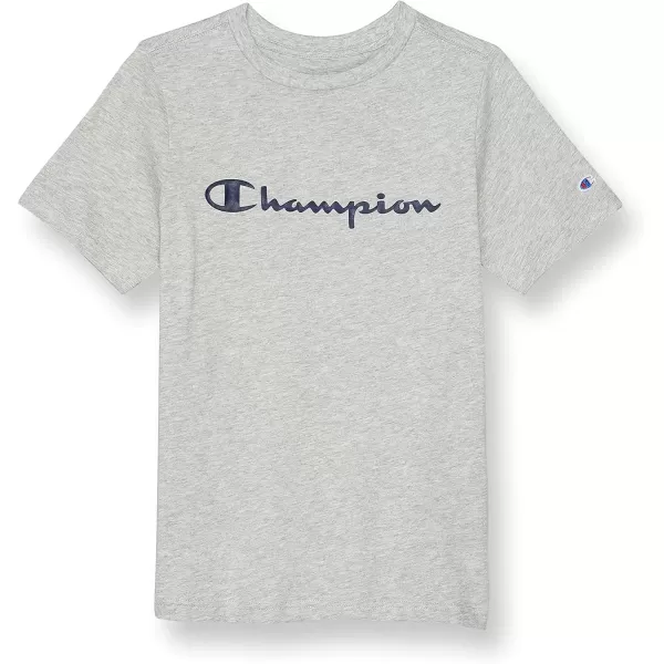 imageChampion Boys Short Sleeve TShirtOxford Grey Heather Script