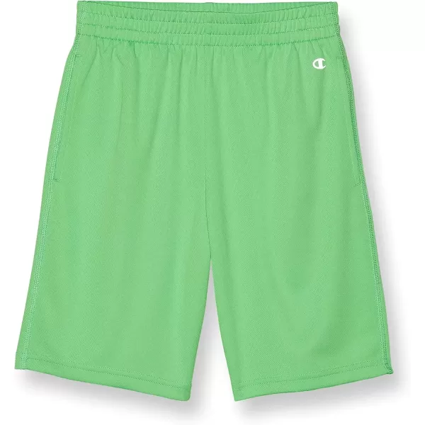imageChampion Boys Shorts Athletic Shorts for Boys Lightweight Shorts for Kids Graphics 8quotLush Green Reflective C Logo