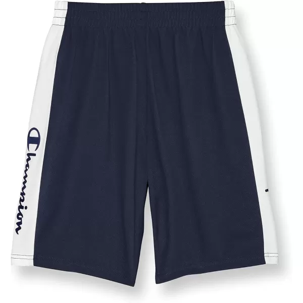 imageChampion Boys Shorts Athletic Shorts for Boys Lightweight Shorts for Kids Graphics 8quotNavyWhite Script