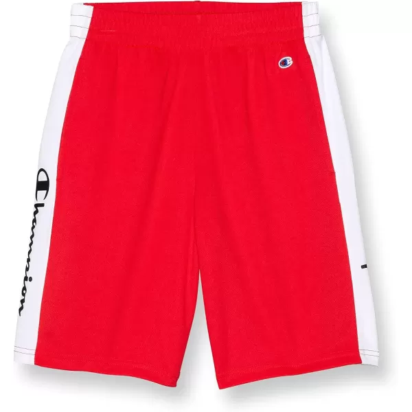 imageChampion Boys Shorts Athletic Shorts for Boys Lightweight Shorts for Kids Graphics 8quotScarletWhite Script