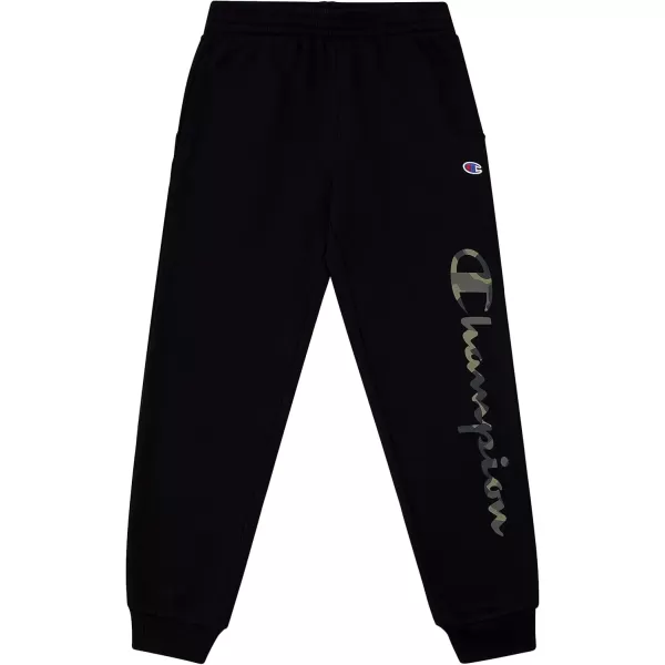 imageChampion Boys Sweatpant Heritage Collection Slim Fit Brushed Fleece Boys Joggers for KidsBlack Camo